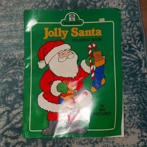 🎄VINTAGE JOLLY SANTA COLORING BOOK 🎅VINTAGE CHRISTMAS🎄MERRIGOLD PRESS 1983®️